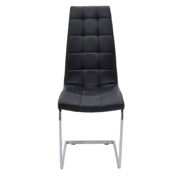 Καρέκλα Darrell pakoworld pu μαύρο-βάση χρωμίου 42x49x106εκ – 127-000106