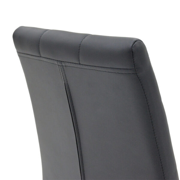 Καρέκλα Darrell pakoworld pu μαύρο-βάση χρωμίου 42x49x106εκ – 127-000106