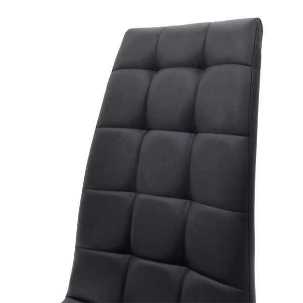Καρέκλα Darrell pakoworld pu μαύρο-βάση χρωμίου 42x49x106εκ – 127-000106