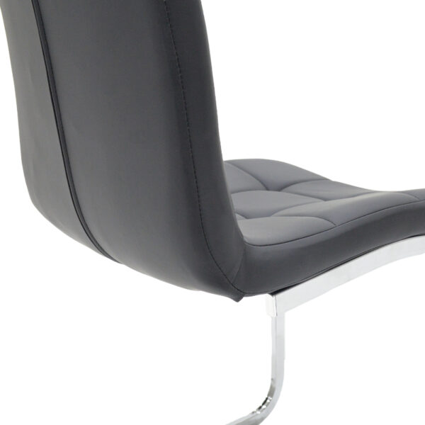 Καρέκλα Darrell pakoworld pu μαύρο-βάση χρωμίου 42x49x106εκ – 127-000106