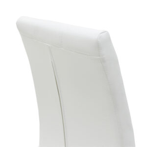 Καρέκλα Darrell pakoworld pu λευκό-βάση χρωμίου 42x49x106εκ – 127-000107