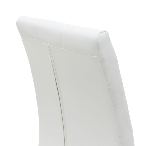 Καρέκλα Darrell pakoworld pu λευκό-βάση χρωμίου 42x49x106εκ – 127-000107