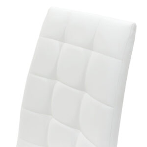 Καρέκλα Darrell pakoworld pu λευκό-βάση χρωμίου 42x49x106εκ – 127-000107