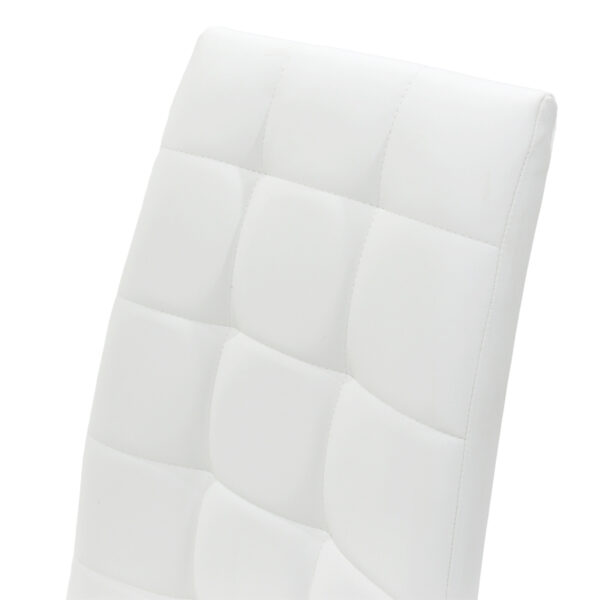 Καρέκλα Darrell pakoworld pu λευκό-βάση χρωμίου 42x49x106εκ – 127-000107