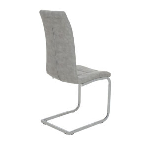Καρέκλα Darrell pakoworld pu αντικέ γκρι-βάση χρωμίου 42x49x106εκ – 127-000108