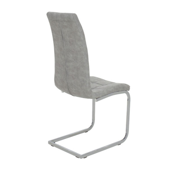 Καρέκλα Darrell pakoworld pu αντικέ γκρι-βάση χρωμίου 42x49x106εκ – 127-000108