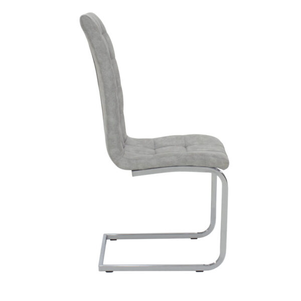 Καρέκλα Darrell pakoworld pu αντικέ γκρι-βάση χρωμίου 42x49x106εκ – 127-000108