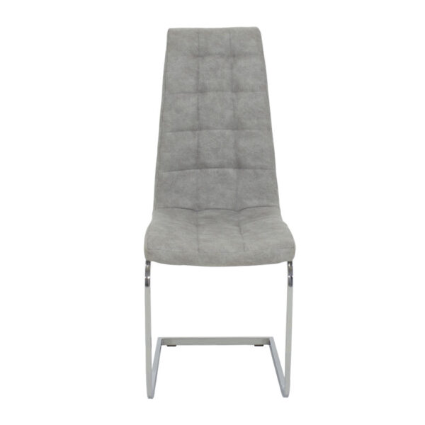 Καρέκλα Darrell pakoworld pu αντικέ γκρι-βάση χρωμίου 42x49x106εκ – 127-000108
