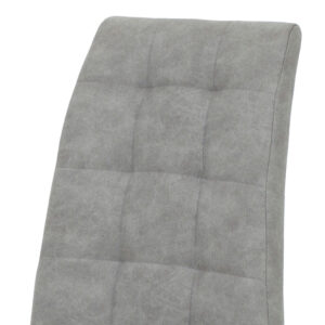 Καρέκλα Darrell pakoworld pu αντικέ γκρι-βάση χρωμίου 42x49x106εκ – 127-000108