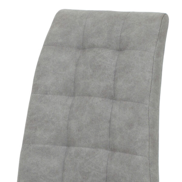 Καρέκλα Darrell pakoworld pu αντικέ γκρι-βάση χρωμίου 42x49x106εκ – 127-000108