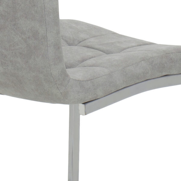 Καρέκλα Darrell pakoworld pu αντικέ γκρι-βάση χρωμίου 42x49x106εκ – 127-000108