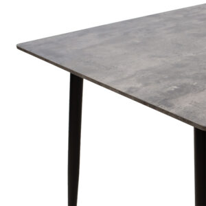 Τραπέζι Cuba pakoworld MDF γκρι cement-μαύρο 70x70x75εκ – 127-000136