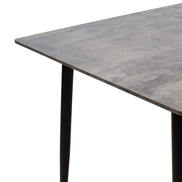 Τραπέζι Cuba pakoworld MDF γκρι cement-μαύρο 70x70x75εκ – 127-000136