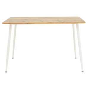 Τραπέζι Cuba pakoworld MDF sonoma-λευκό 120x80x75εκ – 127-000139