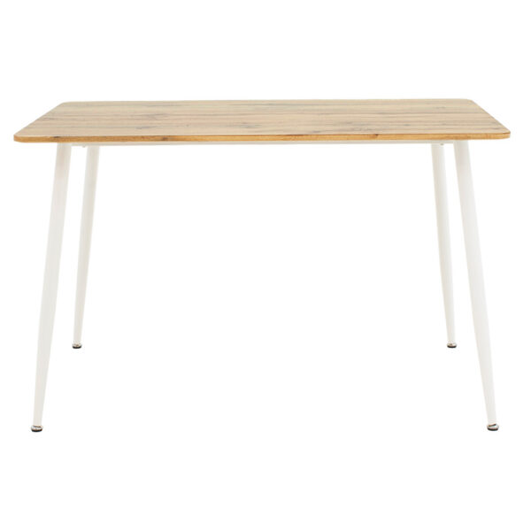 Τραπέζι Cuba pakoworld MDF sonoma-λευκό 120x80x75εκ – 127-000139