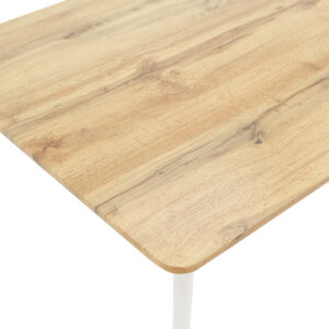 Τραπέζι Cuba pakoworld MDF sonoma-λευκό 120x80x75εκ – 127-000139