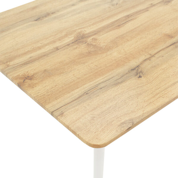 Τραπέζι Cuba pakoworld MDF sonoma-λευκό 120x80x75εκ – 127-000139