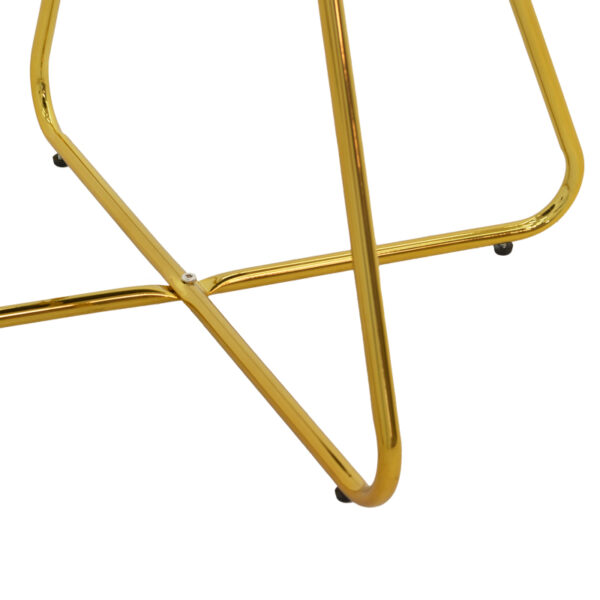 Καρέκλα Valentina pakoworld μπεζ βελούδο-χρυσό πόδι 65x60x82εκ – 127-000168