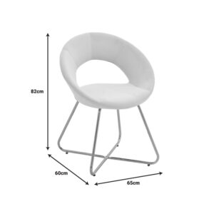 Καρέκλα Valentina pakoworld μπεζ βελούδο-χρυσό πόδι 65x60x82εκ – 127-000168