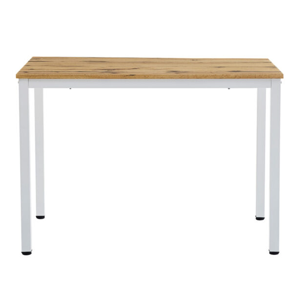 Τραπέζι Witte pakoworld MDF/Metal σε sonoma απόχρωση με λευκο πόδι 110x70x76εκ – 127-000178
