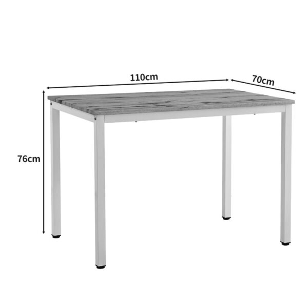 Τραπέζι Witte pakoworld MDF/Metal σε sonoma απόχρωση με λευκο πόδι 110x70x76εκ – 127-000178