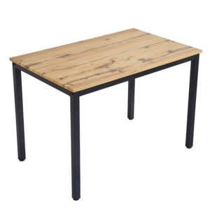 Τραπέζι Witte pakoworld MDF/Metal σε sonoma απόχρωση με μαύρο πόδι 110x70x76εκ – 127-000179