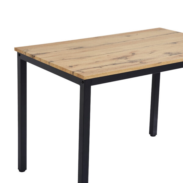 Τραπέζι Witte pakoworld MDF/Metal σε sonoma απόχρωση με μαύρο πόδι 110x70x76εκ – 127-000179