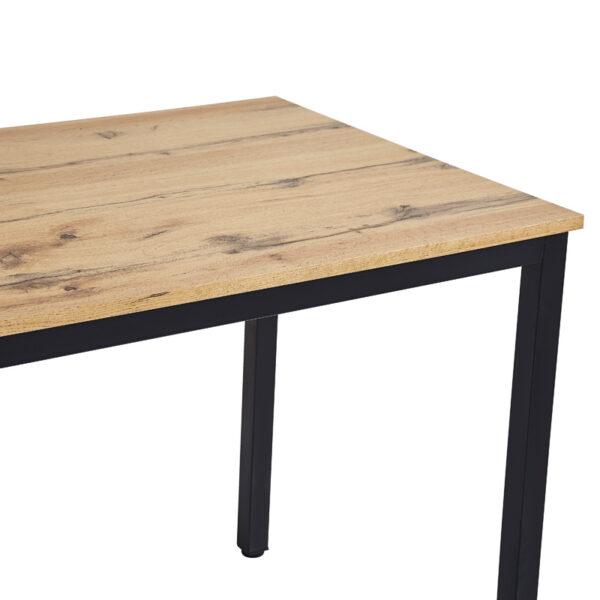 Τραπέζι Witte pakoworld MDF/Metal σε sonoma απόχρωση με μαύρο πόδι 110x70x76εκ – 127-000179