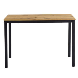 Τραπέζι Witte pakoworld MDF/Metal σε sonoma απόχρωση με μαύρο πόδι 110x70x76εκ – 127-000179