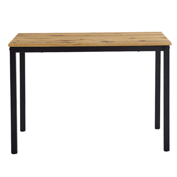 Τραπέζι Witte pakoworld MDF/Metal σε sonoma απόχρωση με μαύρο πόδι 110x70x76εκ – 127-000179
