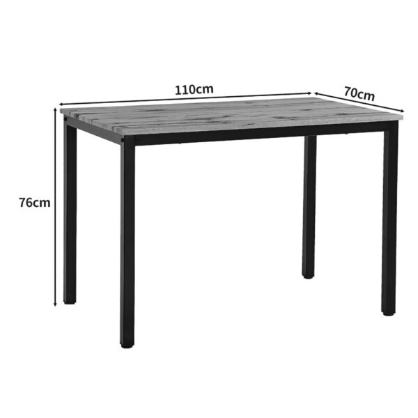 Τραπέζι Witte pakoworld MDF/Metal σε sonoma απόχρωση με μαύρο πόδι 110x70x76εκ – 127-000179