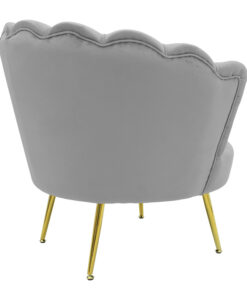 Πολυθρόνα Daimon pakoworld βελούδο γκρι-χρυσό 79x74x78εκ – 128-000001