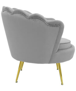 Πολυθρόνα Daimon pakoworld βελούδο γκρι-χρυσό 79x74x78εκ – 128-000001