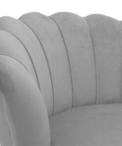 Πολυθρόνα Daimon pakoworld βελούδο γκρι-χρυσό 79x74x78εκ – 128-000001