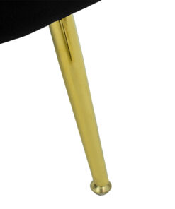 Πολυθρόνα Daimon pakoworld βελούδο μαύρο-χρυσό 79x74x78εκ – 128-000003