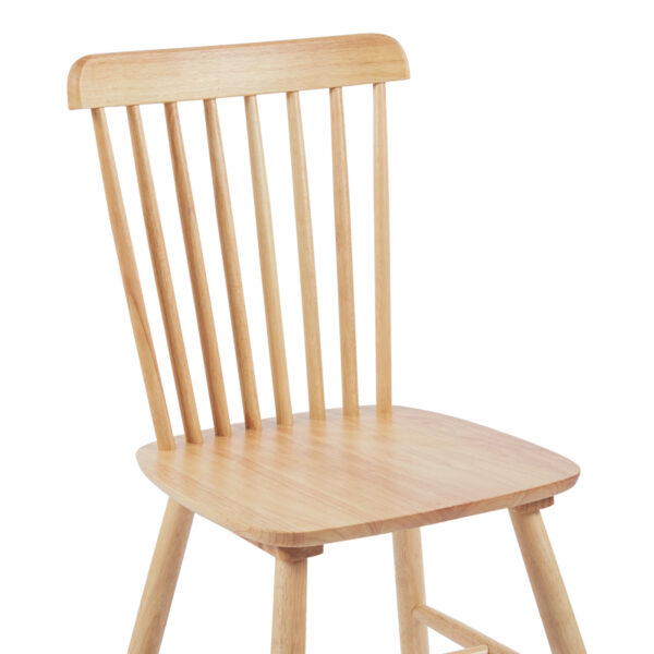 Καρέκλα Melia pakoworld rubberwood σε φυσική απόχρωση 45x51x87εκ – 128-000033