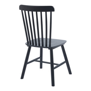 Καρέκλα Melia pakoworld rubberwood σε μαύρη απόχρωση 45x51x87εκ – 128-000034