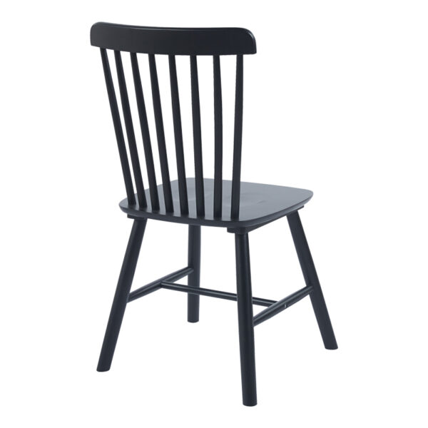 Καρέκλα Melia pakoworld rubberwood σε μαύρη απόχρωση 45x51x87εκ – 128-000034