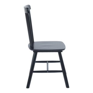 Καρέκλα Melia pakoworld rubberwood σε μαύρη απόχρωση 45x51x87εκ – 128-000034