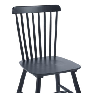 Καρέκλα Melia pakoworld rubberwood σε μαύρη απόχρωση 45x51x87εκ – 128-000034