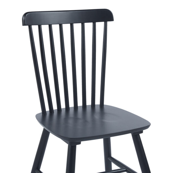 Καρέκλα Melia pakoworld rubberwood σε μαύρη απόχρωση 45x51x87εκ – 128-000034