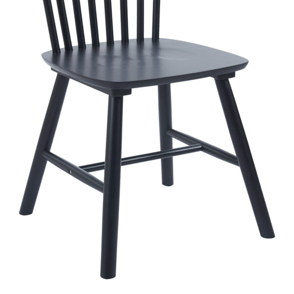 Καρέκλα Melia pakoworld rubberwood σε μαύρη απόχρωση 45x51x87εκ – 128-000034