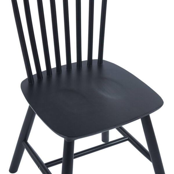 Καρέκλα Melia pakoworld rubberwood σε μαύρη απόχρωση 45x51x87εκ – 128-000034