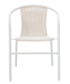 Πολυθρόνα Obbi pakoworld μέταλλο-pe λευκό 54x56x73εκ – 130-000006