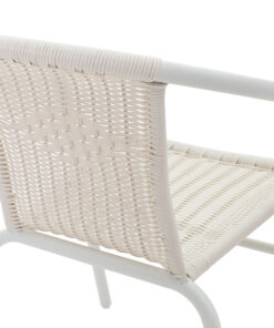 Πολυθρόνα Obbi pakoworld μέταλλο-pe λευκό 54x56x73εκ – 130-000006