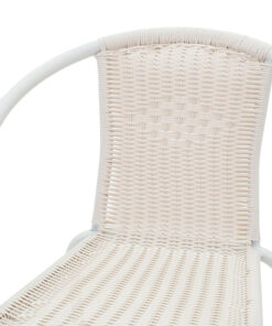 Πολυθρόνα Obbi pakoworld μέταλλο-pe λευκό 54x56x73εκ – 130-000006