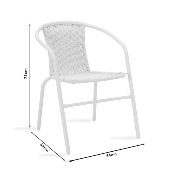 Πολυθρόνα Obbi pakoworld μέταλλο-pe καφέ 54x56x73εκ – 130-000008