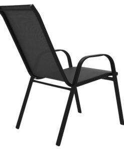 Πολυθρόνα Calan pakoworld μέταλλο μαύρο-textilene μαύρο 55x75x90 εκ – 130-000009