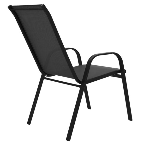 Πολυθρόνα Calan pakoworld μέταλλο μαύρο-textilene μαύρο 55x75x90 εκ – 130-000009