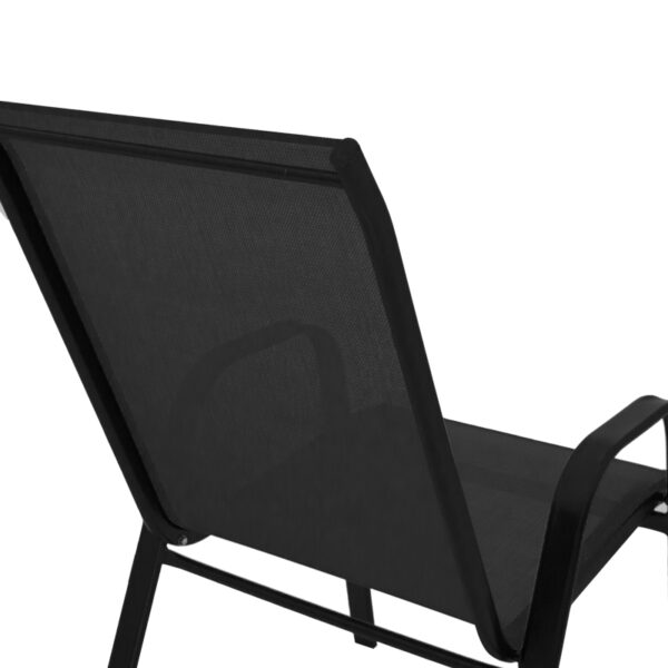 Πολυθρόνα Calan pakoworld μέταλλο μαύρο-textilene μαύρο 55x75x90 εκ – 130-000009